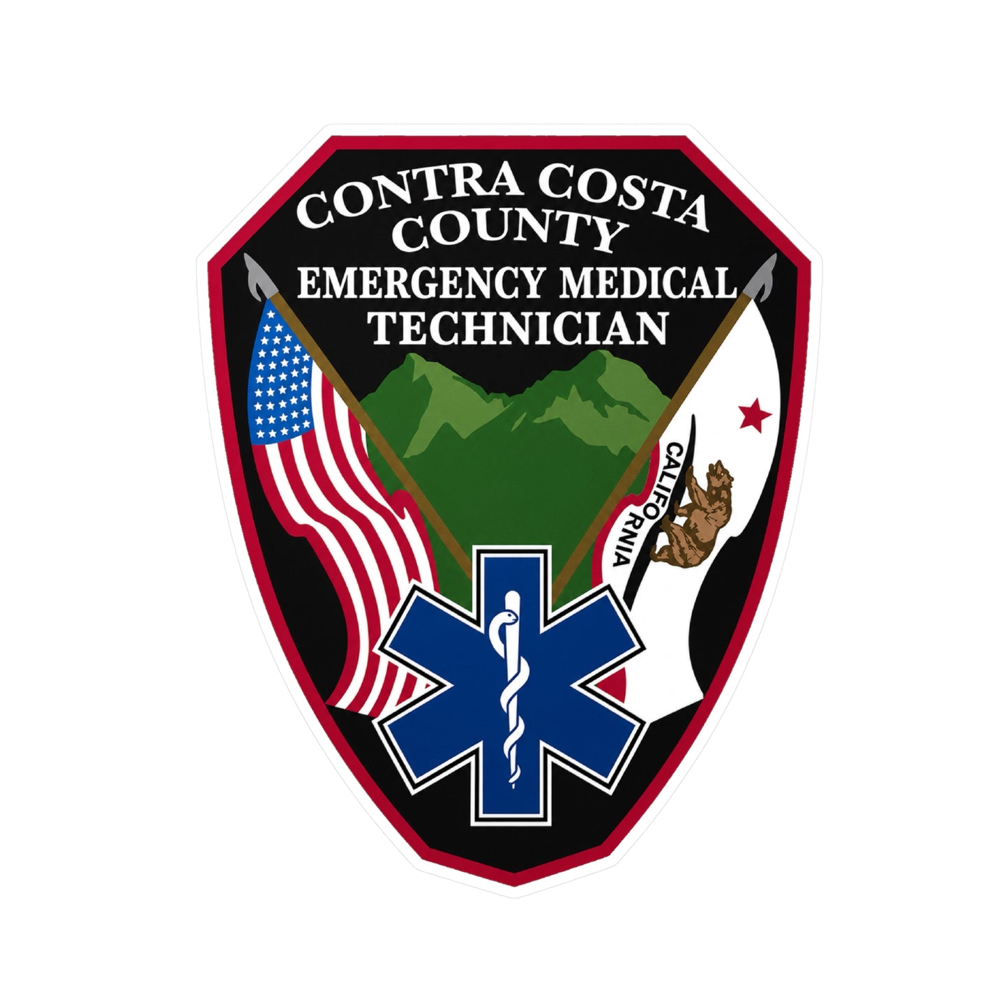 Contra Costa County Emergency Medical Technician Sticker | Vinyl Decal
