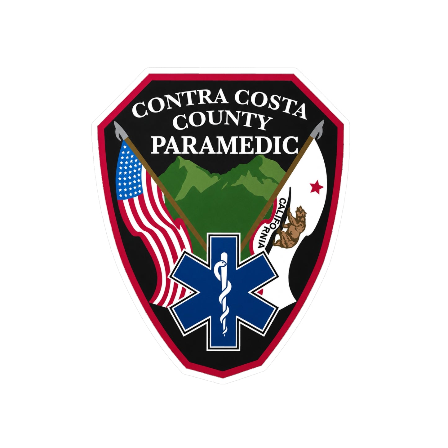 Contra Costa County Paramedic Sticker | Vinyl Decal Kiss-Cut