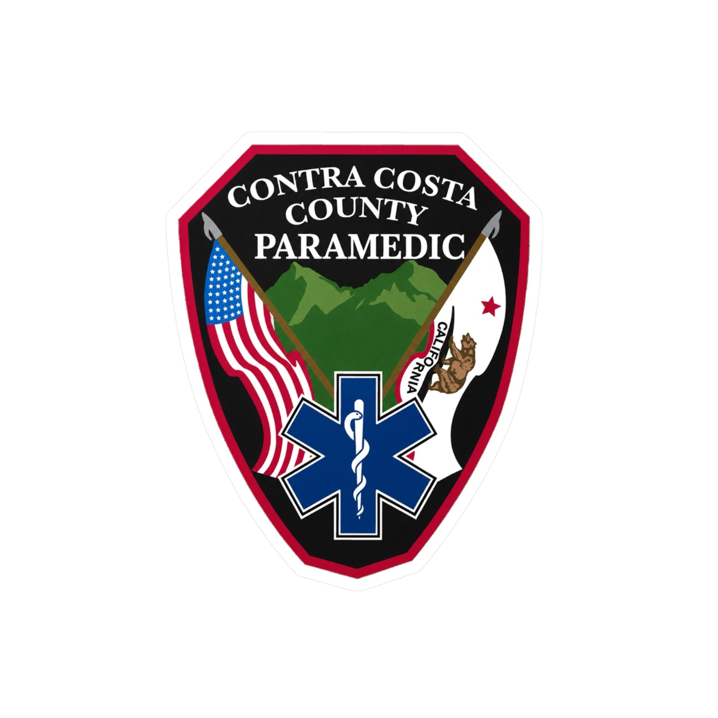 Contra Costa County Paramedic Sticker | Vinyl Decal Kiss-Cut