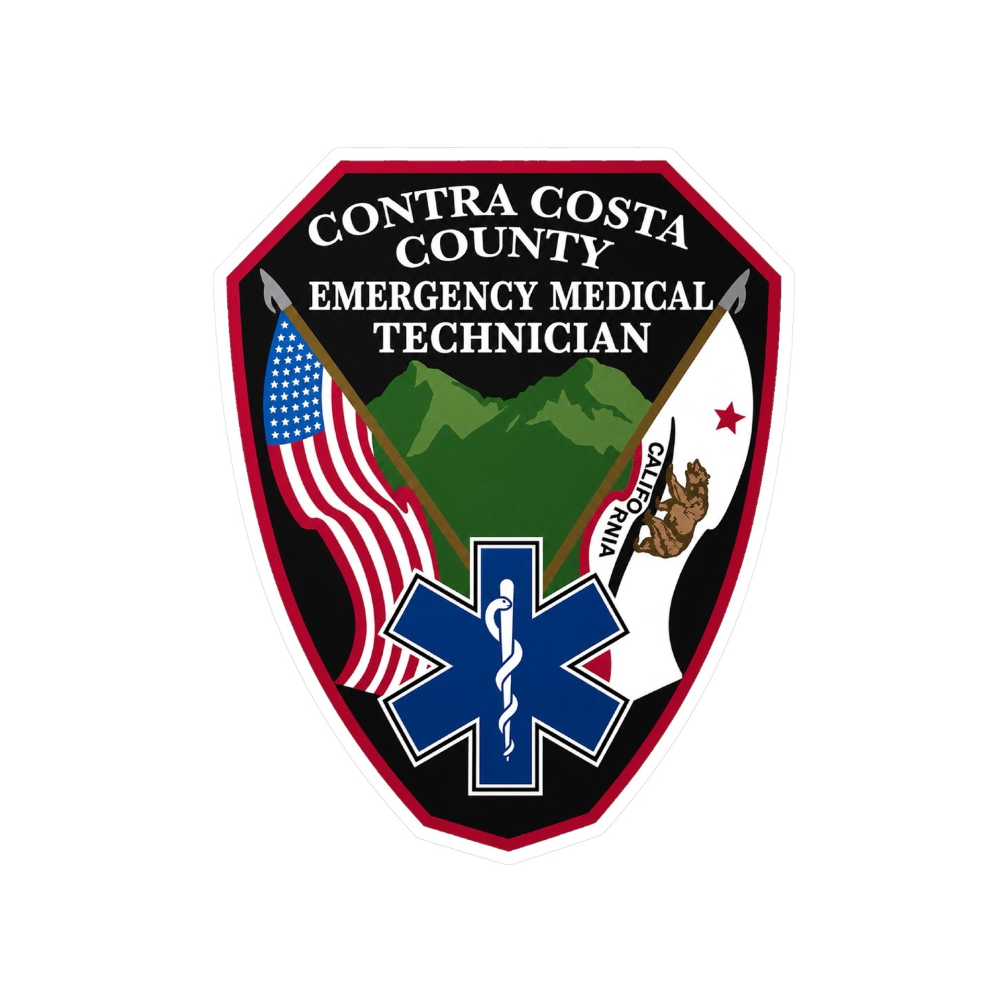 Contra Costa County Emergency Medical Technician Sticker | Vinyl Decal