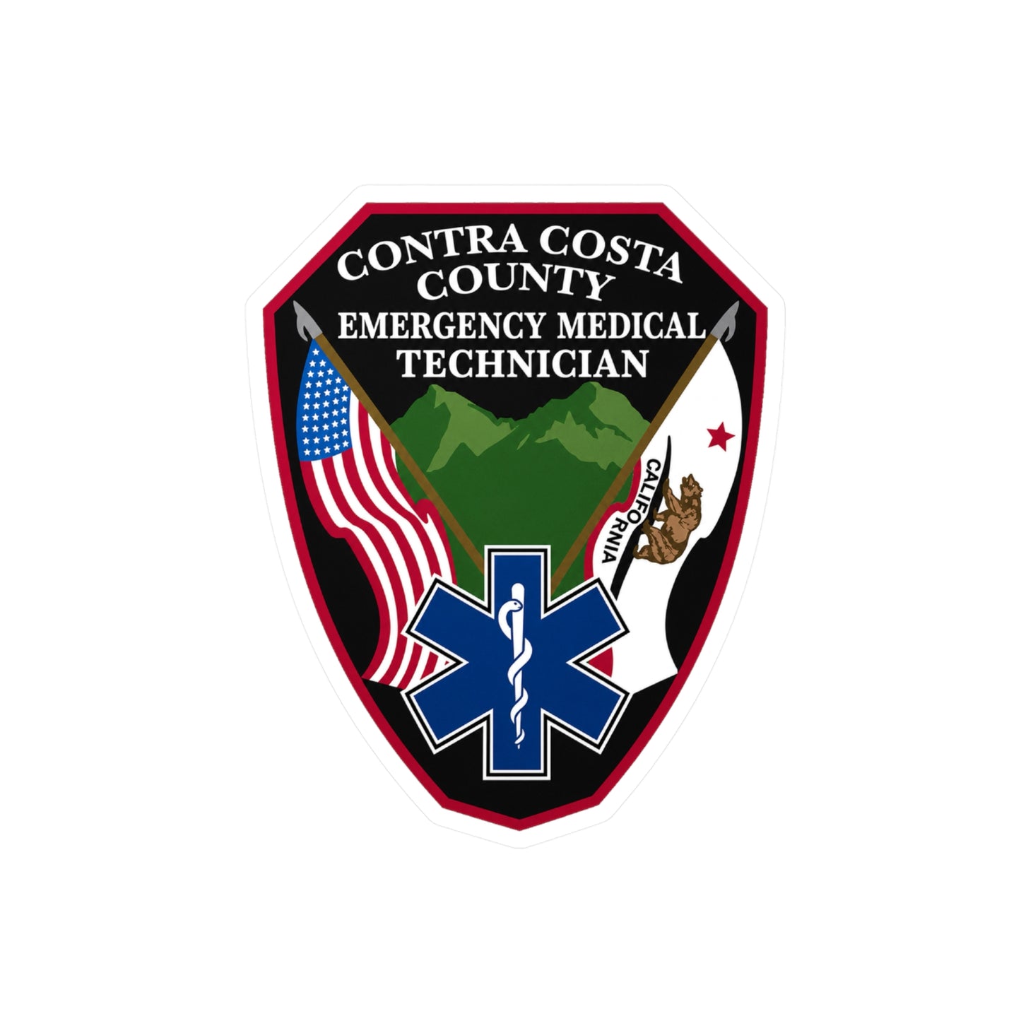 Contra Costa County Emergency Medical Technician Sticker | Vinyl Decal