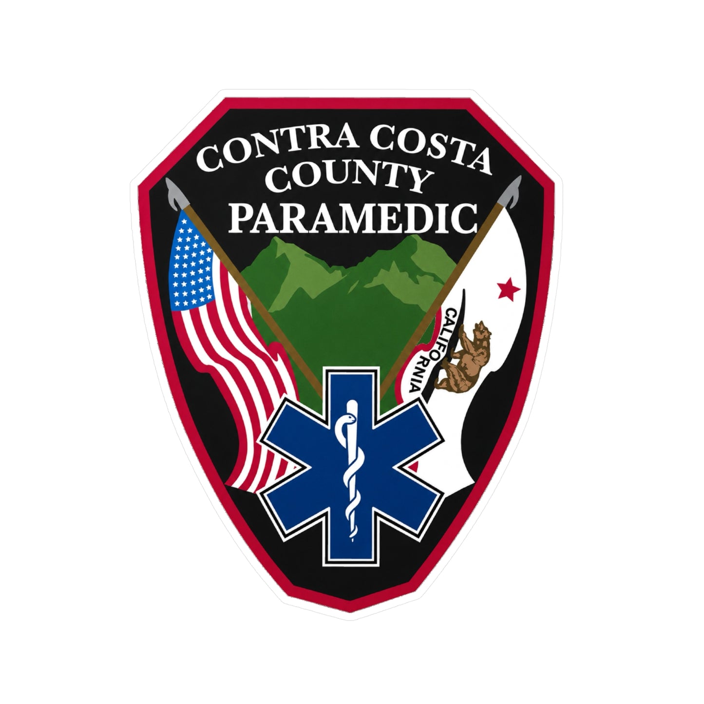 Contra Costa County Paramedic Sticker | Vinyl Decal Kiss-Cut