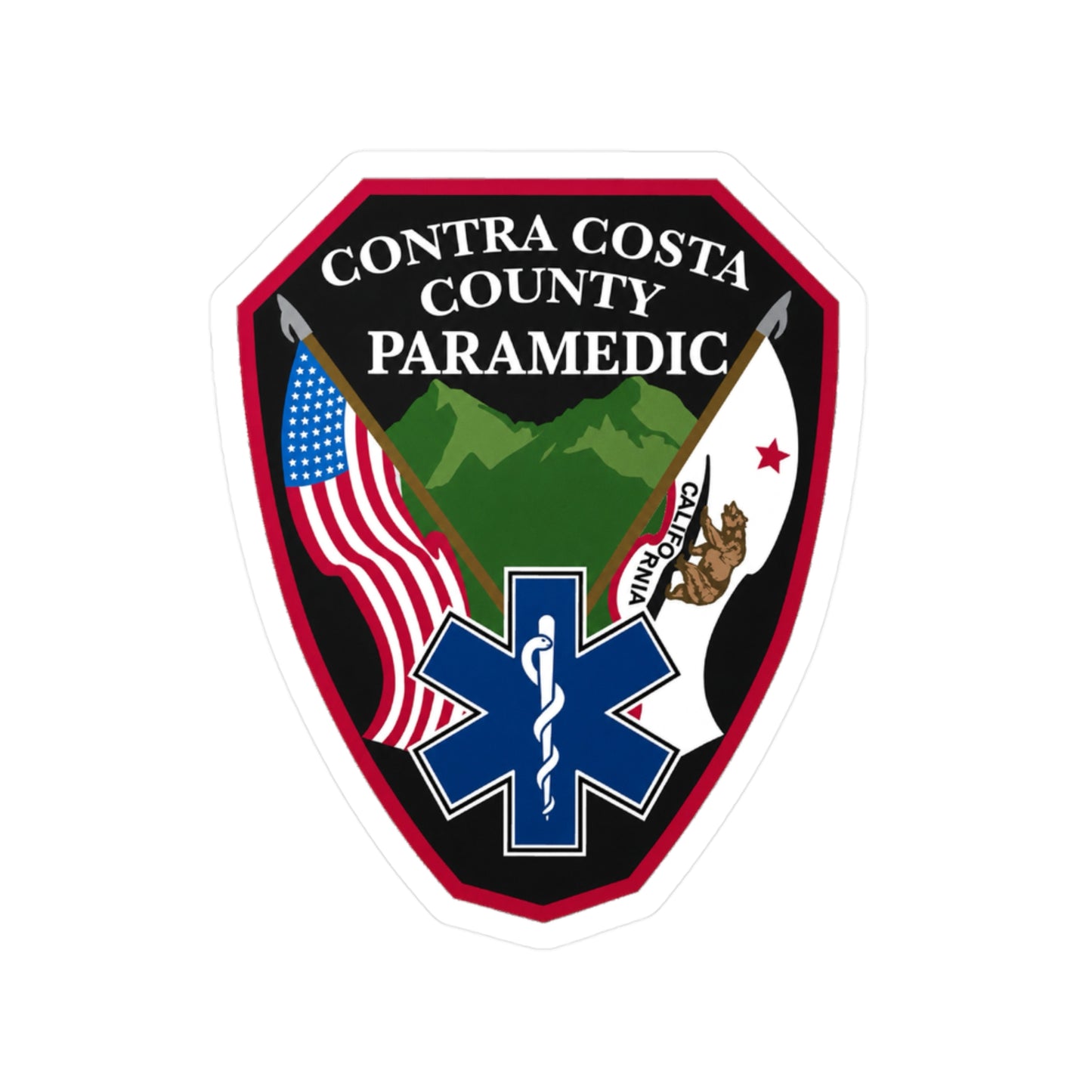 Contra Costa County Paramedic Sticker | Vinyl Decal Kiss-Cut